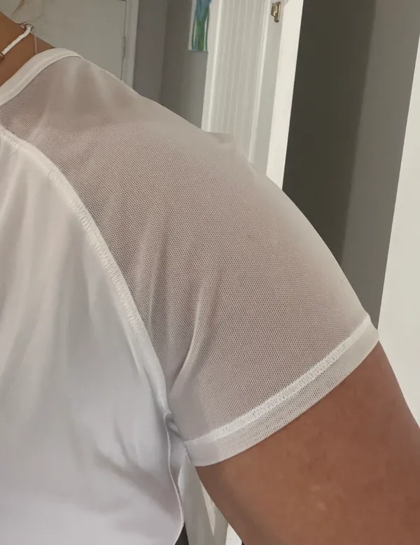 Lululemon, Short Sleeve tie Sheer Sleeves - Image 3