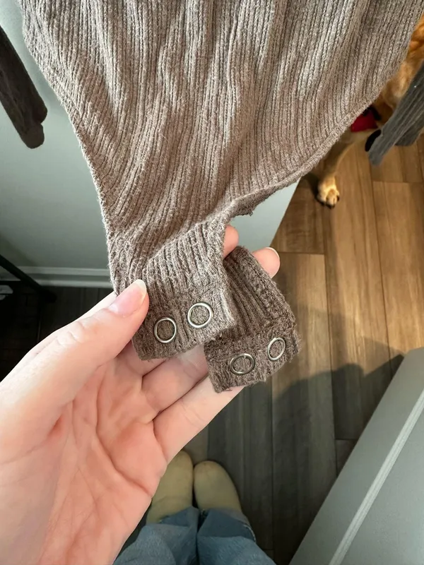 American Eagle Mockneck Long Sleeve Ribbed bodysuit  - Image 2