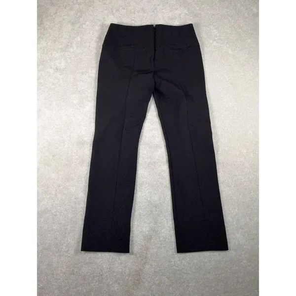veronica beard black slim leg cropped pants size 8 back seam‎ - Image 6