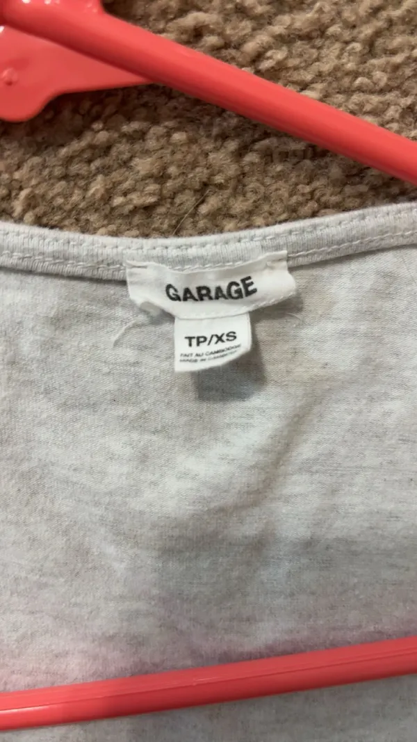 Garage Square Neck Top Grey Heather - Image 3