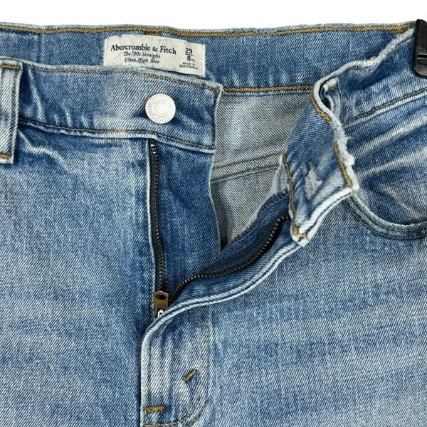 Abercrombie & Fitch SZ 29/8xs 90’s Straight Jeans Ultra Hi-Rise Curve Distressed - Image 4