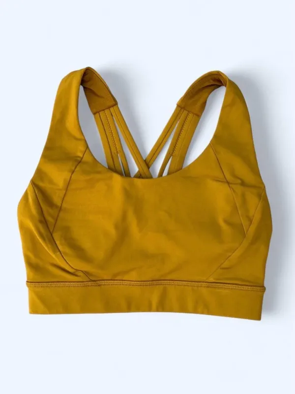 Lululemon Free to be Elevated sport bra gold spice mustard yoga Pilates gym 2 - Image 4