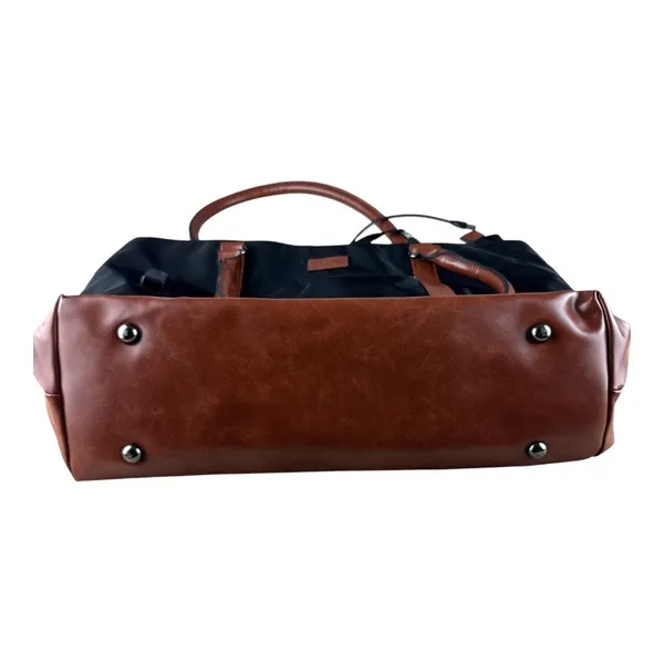 Relavel Laptop Tote Bag Black Nylon Brown Trim USB Charging Port Work Briefcase - Image 3