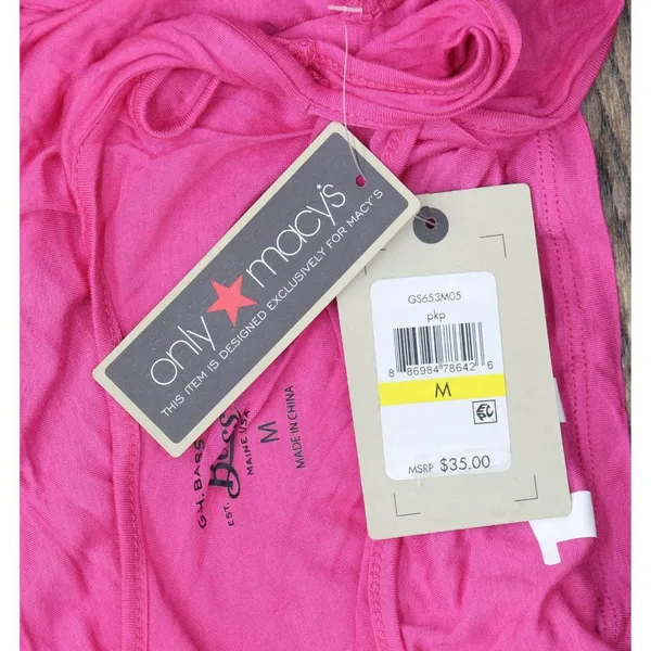 NWT Bass Womens Sleeveless Tank Scoop Neck Top 480321173 Pink M - Image 6