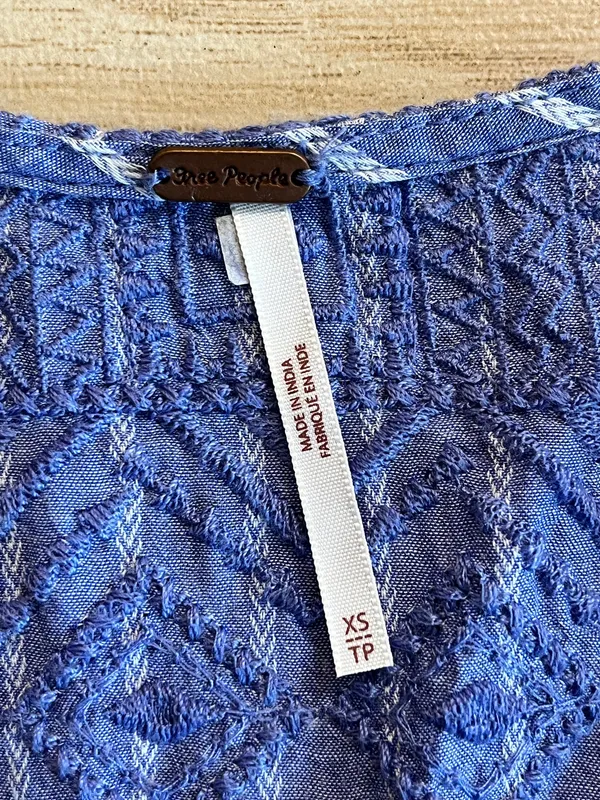 Womens Free People Blue Mini Stripe Dress - XS - Image 8