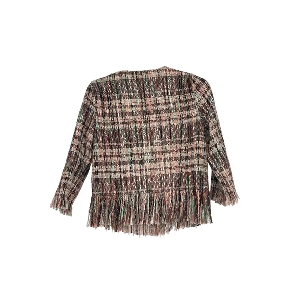 Ett: twa Anthropologie Fringe Tweed Blazer Jacket Size Small‎ Academia Old Money - Image 5