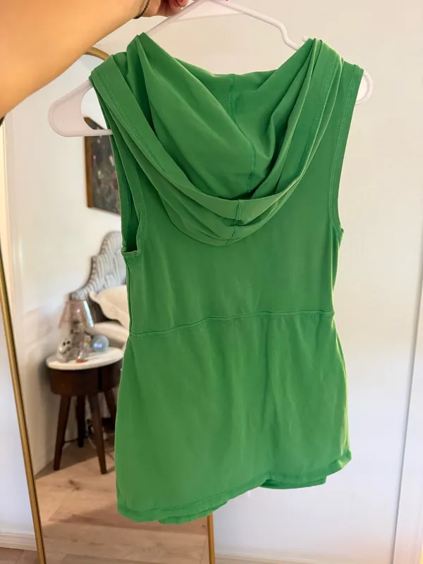 Free People Movement Court Sport Green Sleeveless Hot Shot Hooded Skortsie - Image 2