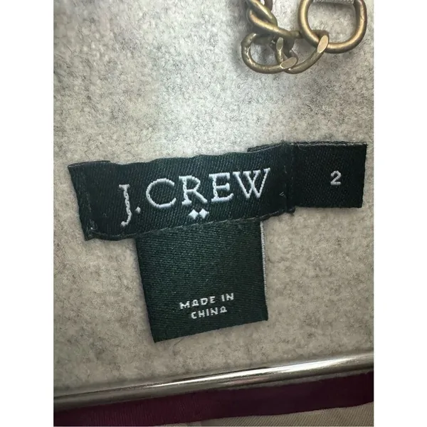 J.Crew Factory Skirted Dress Coat Heather Cloud 2 - Image 6