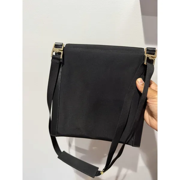 Gucci‎ Nylon Leather Shoulder Bag Black Women's Crossbody Authentic Y2K L - Image 5