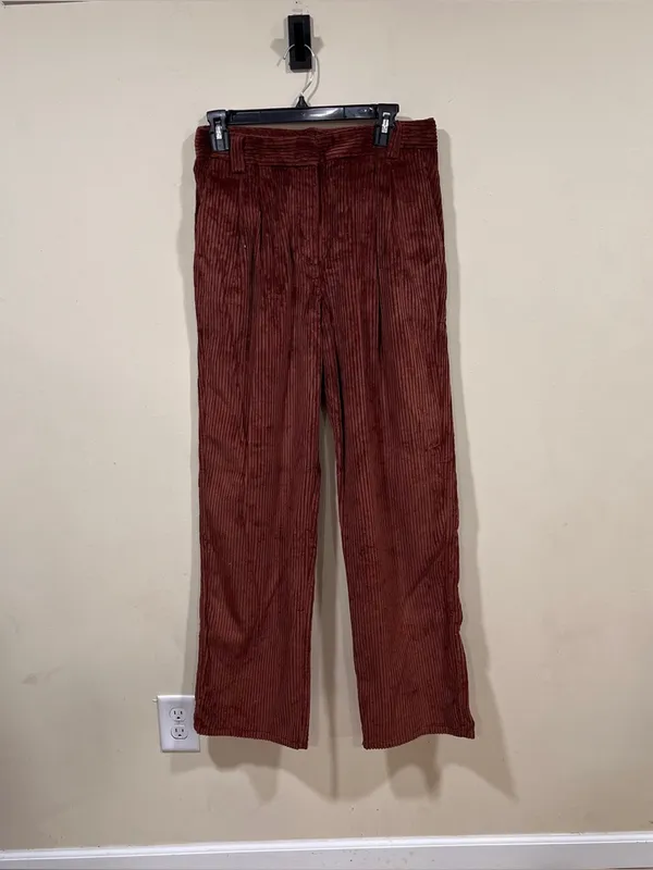 Aritzia Sunday Best Brown Harvey Pant Mid Rise Corduroy Pants Wide Leg Size 6 - Image 3