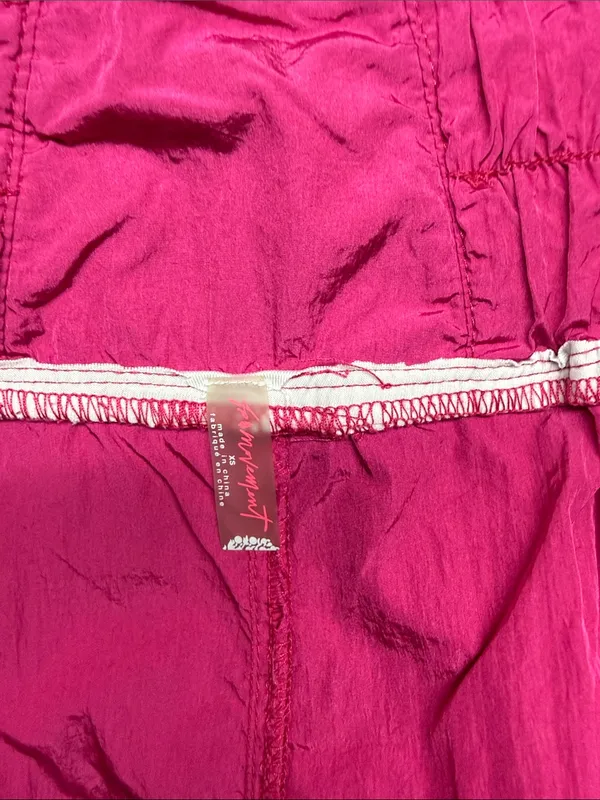 Free People High-Waist Paperbag Shorts in Magenta - Image 5