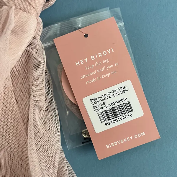 Birdy Grey NWT Christina Convertible Vintage Blush Pink Tulle Maxi Dress - Image 14