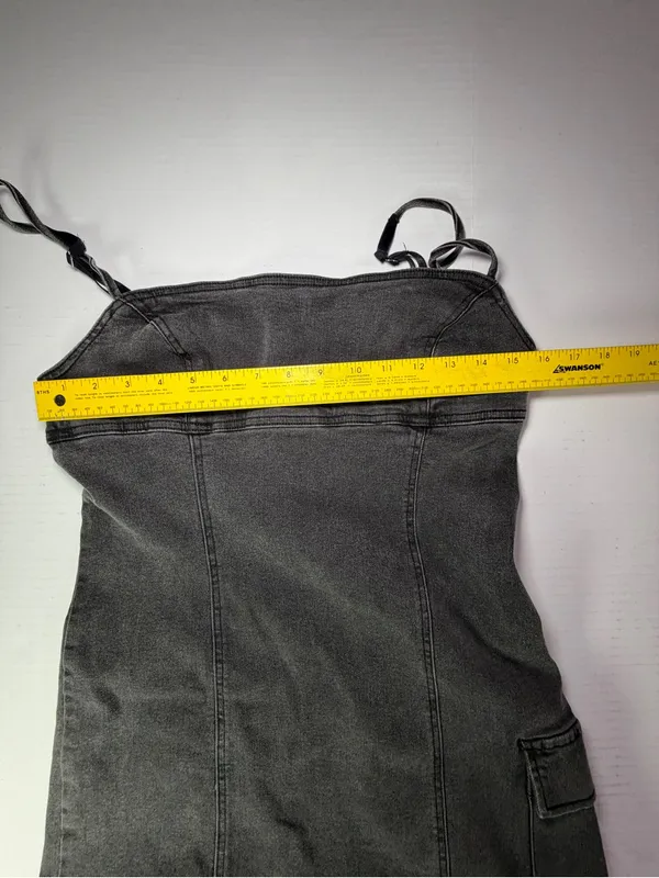 Urban Outfitters charcoal Wash Denim Mini Dress - Image 5