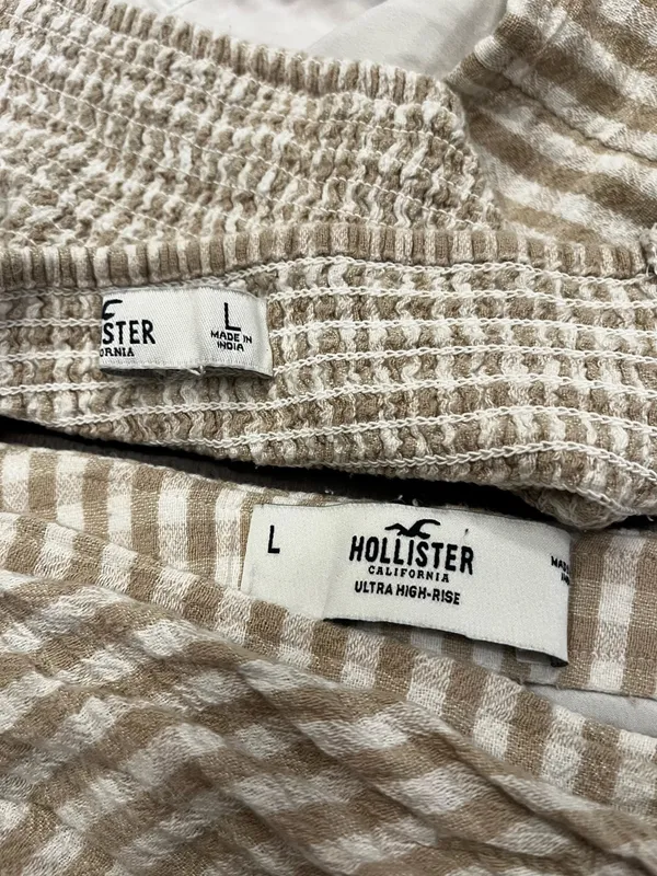 Hollister Set Two-Piece Skirt Gingham Top - Image 3