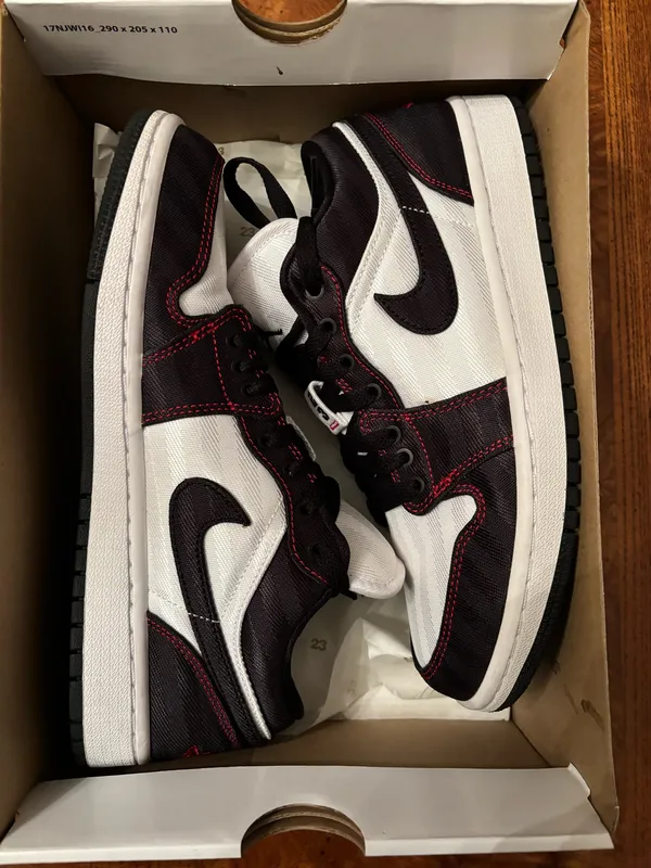 Wmns Air Jordan 1 Low SE Utility ‘White Black Red' - Image 8