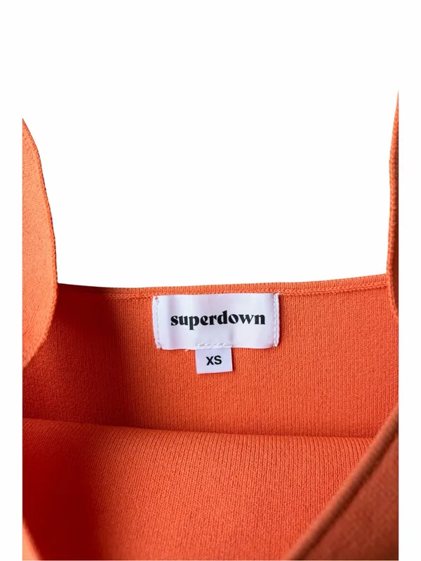Superdown Zoe Square Neck Stretch Knit Dress XS - Image 8