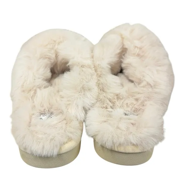 Corkys Faux Fur Slide Slippers Cream Beige Cozy Women's‎ Size 6 - Image 5