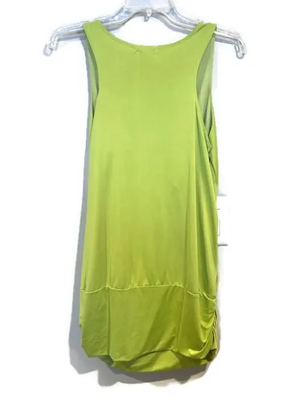 Maurice's New Lime Green Embellished Ruched Tunic Top Dress Small Y2K Boho - Image 2