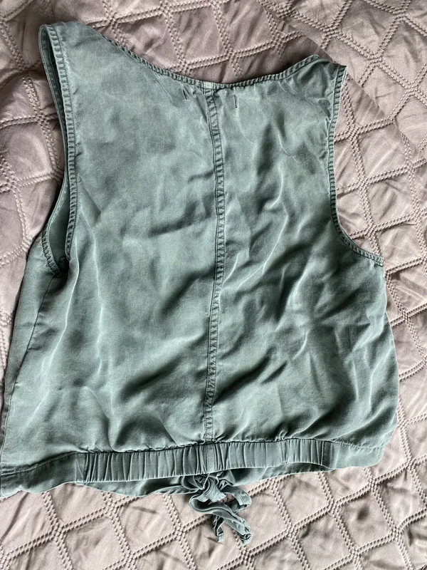 Abercrombie Vintage Button Up Crop Tank - Image 2