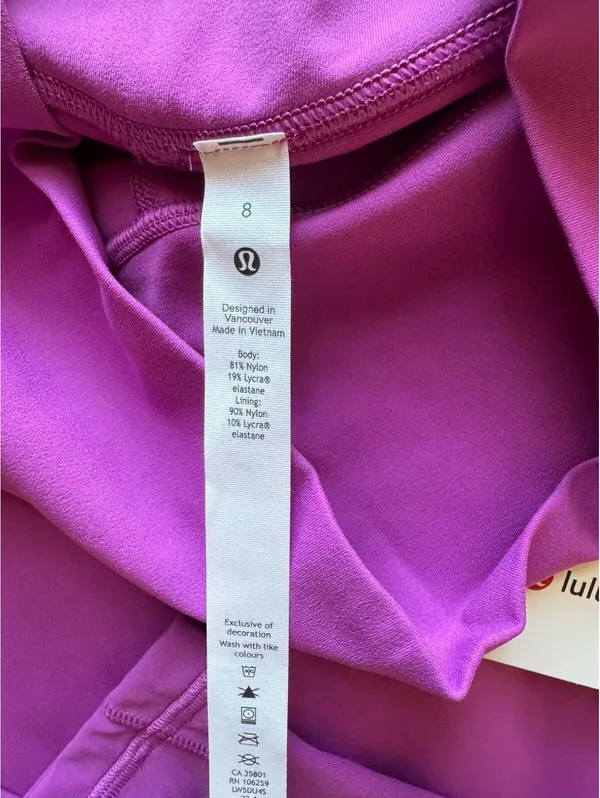 Lululemon Align With Pockets High Rise 25” Vivid Plum Double Lined Size 8 NWT - Image 6