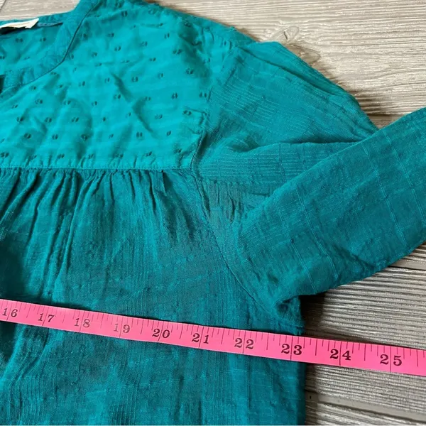 Anthropologie‎ x Pilcro and Letterpress Mila Top turquoise sz S - Image 5