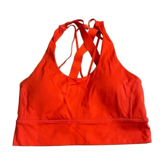 Balance Athletica‎ Women’s Size M Aura Sports Bra Blood Orange Strappy Back - Image 2