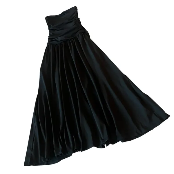 NIA Santal Revolve Black Strapless Midi Dress - Image 7