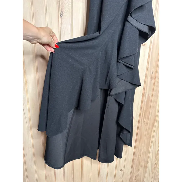 NWT Lulus Notorious Perfection Black Off Shoulder Ruffled Maxi Dress Party Sz XS - Image 5