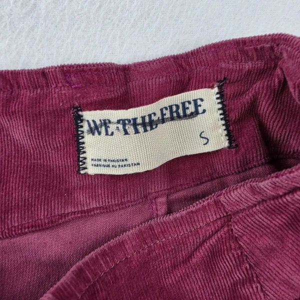 We The Free Free People Magenta Corduroy High Waisted Hot Shorts Pink Small - Image 5