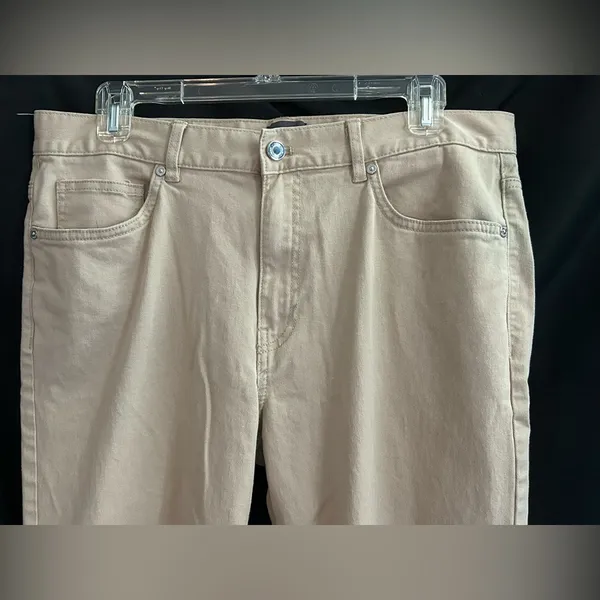H&M Women’s Slim Fit Khaki Colored Pants SZ 34 - Image 3