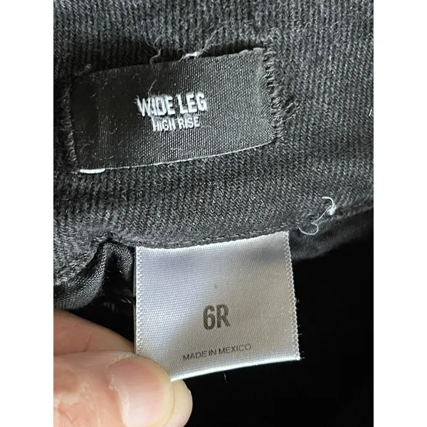 Express High Rise Wide Leg Trouser Jeans Sz 6 R Gray Denim Grunge Edgy Utility - Image 7