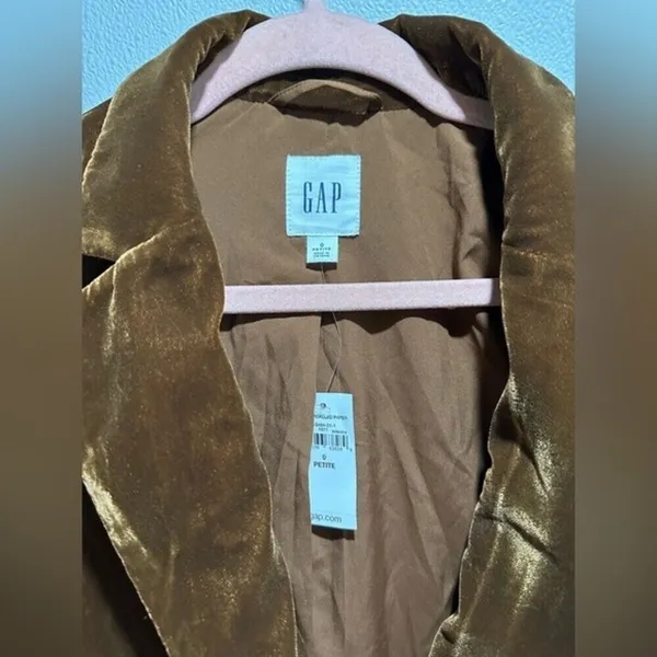 Gap velvet‎ bronze gold blazer - Image 3