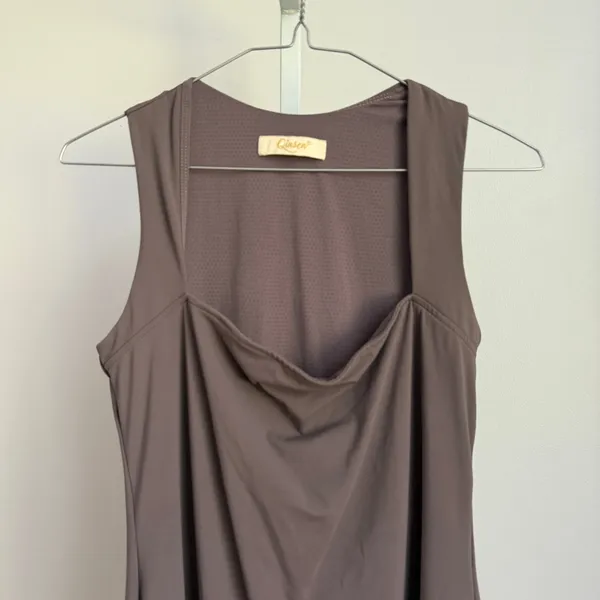 QINSEN sz‎ L Gray Fitness Tennis Athletic Mini Dress - Image 2