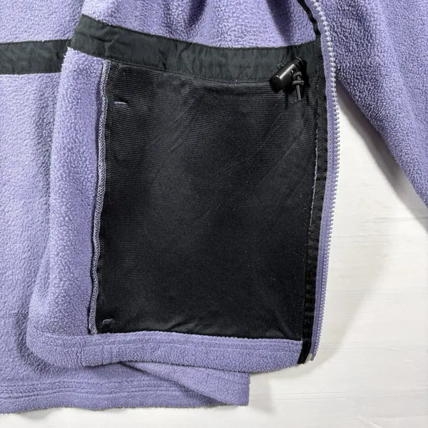 LL Bean Women Purple /Lilac FleeceJacket cinch at waist pockets mock neck Large - Image 9