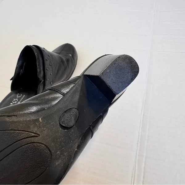 BOC Black Patent Leather Clog Mule Womens 9 Fall Casual Heels Boho Slip On - Image 5