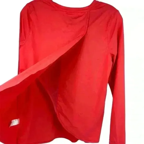 Athleta Sunlover‎ UPF 50+Tulip Back Top Long Sleeve Crew Neck Top Pink Size S - Image 3