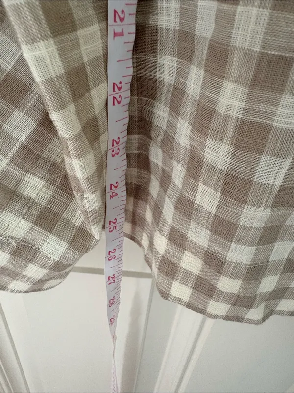 ABLE Gingham Tie Smocked Top Size 1X NWT - Image 5