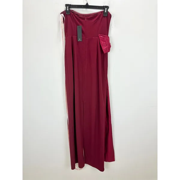 Lulus Marvelous Vision Red Strapless Bow Column Maxi Dress Formal Medium NWT - Image 11