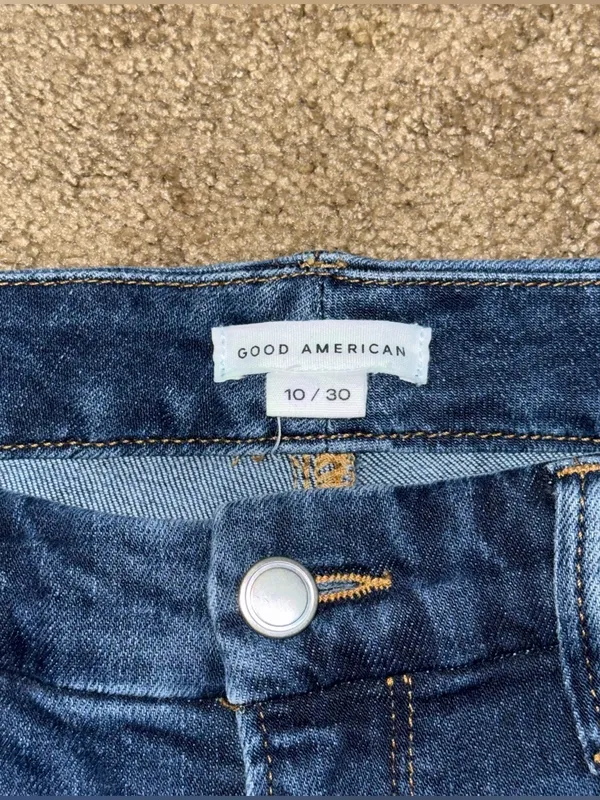 Good American Good Skinny Jeans 10 / 30 Indigo Dark Wash Cashmere Blend GPSK336T - Image 5