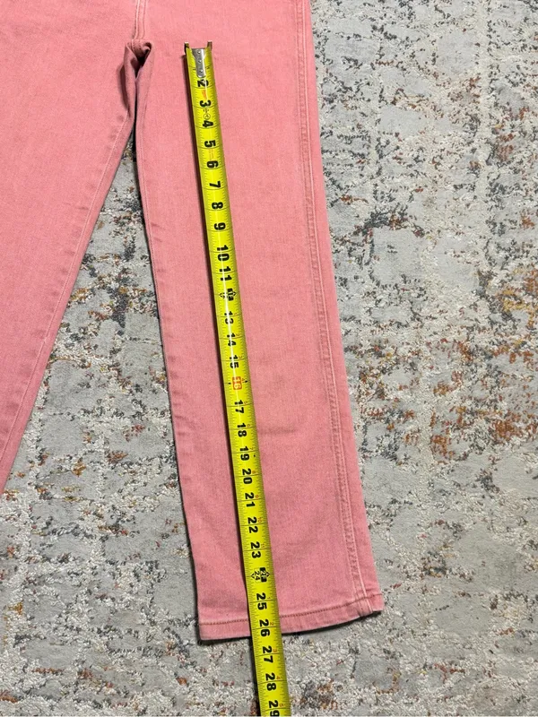 Wrangler Heritage high-rise straight-leg crop jeans dusty pink size 26 - Image 5