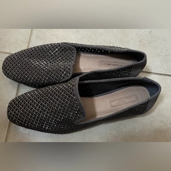 Antonio Melani Rhinestones Leather Shoes - Image 3
