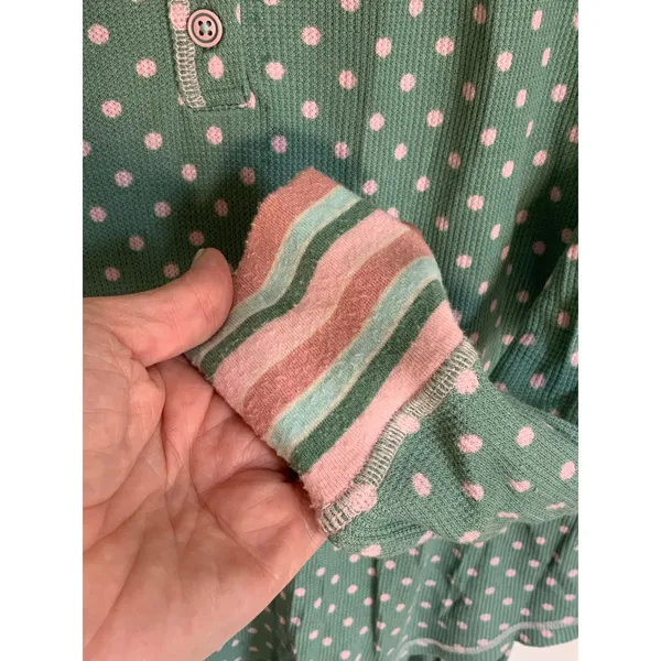 Matilda Jane‎ Women's Polka Dotted Waffle Pajamas size small - Image 3