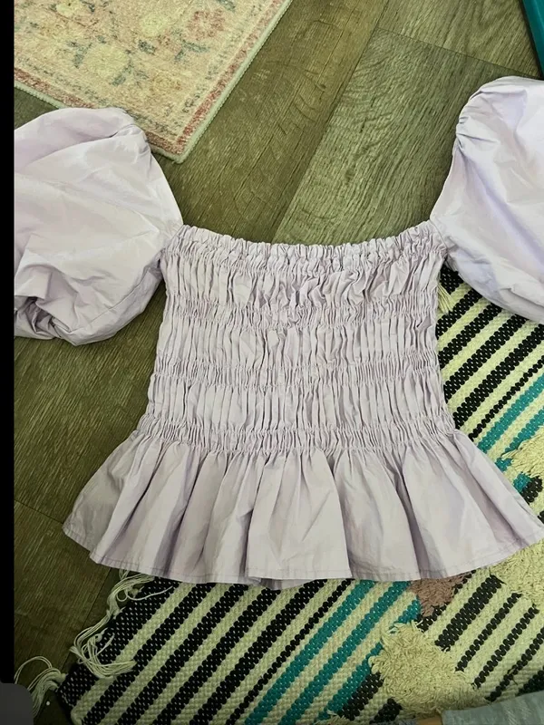 ASTR The Label SAVINA BUBBLE SLEEVE TOP SOLD OUT ONLINE size XS - Image 5