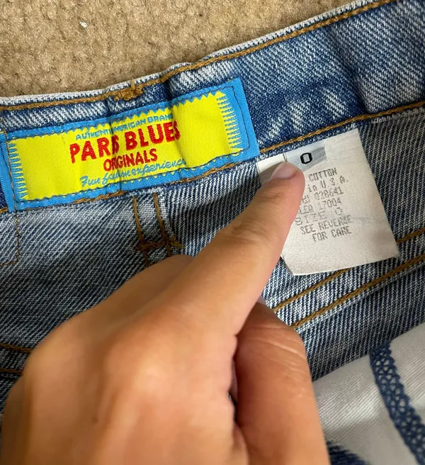 Paris Blue Original Button Fly High Rise Vintage Shorts - Image 3