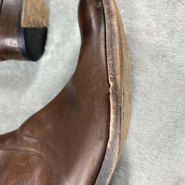Frye Melissa Riding Boots Womens 8B Brown Leather Stud Back Zip - Image 7