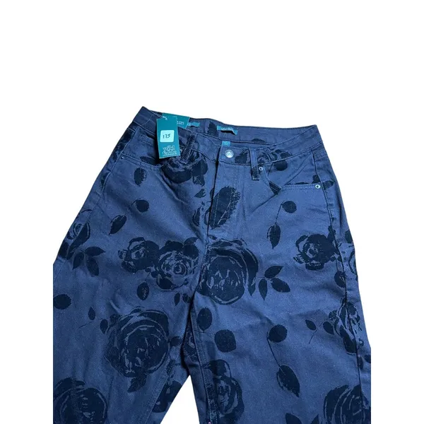 Wild Fable Womens High-Rise Straight Jeans Floral Print Size 8 / 32" Inseam - Image 4