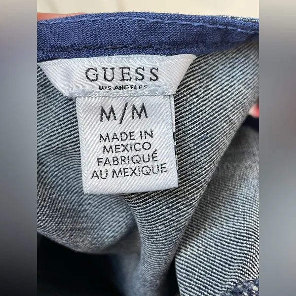 Guess Sofia Dark‎ Blue Denim Mini Dress Size M - Image 5