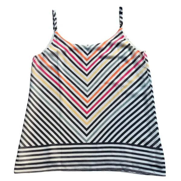Cabin creek Cabi Festival Women Multicolor Cami Top Chevron Striped Relaxed Beach‎ Modern, M - Image 4