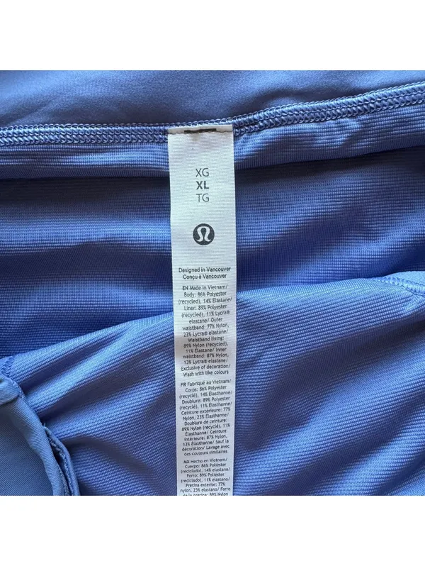 Lululemon Speed Up Short High Rise 2.5” Mesh Vent Prep Blue Size XL NWT - Image 5