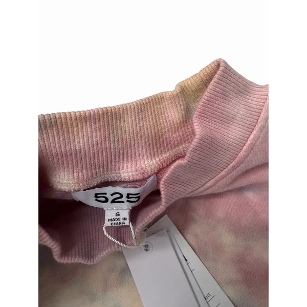 525 America‎ Womens Tie Dye Mock Neck Sweatshirt Pink Blue Tan Size S NWT - Image 2